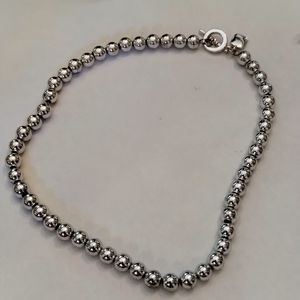 Lauren Ralph Lauren 16" Silver-Tone Metal Bead (8 mm) Necklace